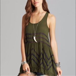 Intimately Free People Voile and Lace Trapeze Slip Dress